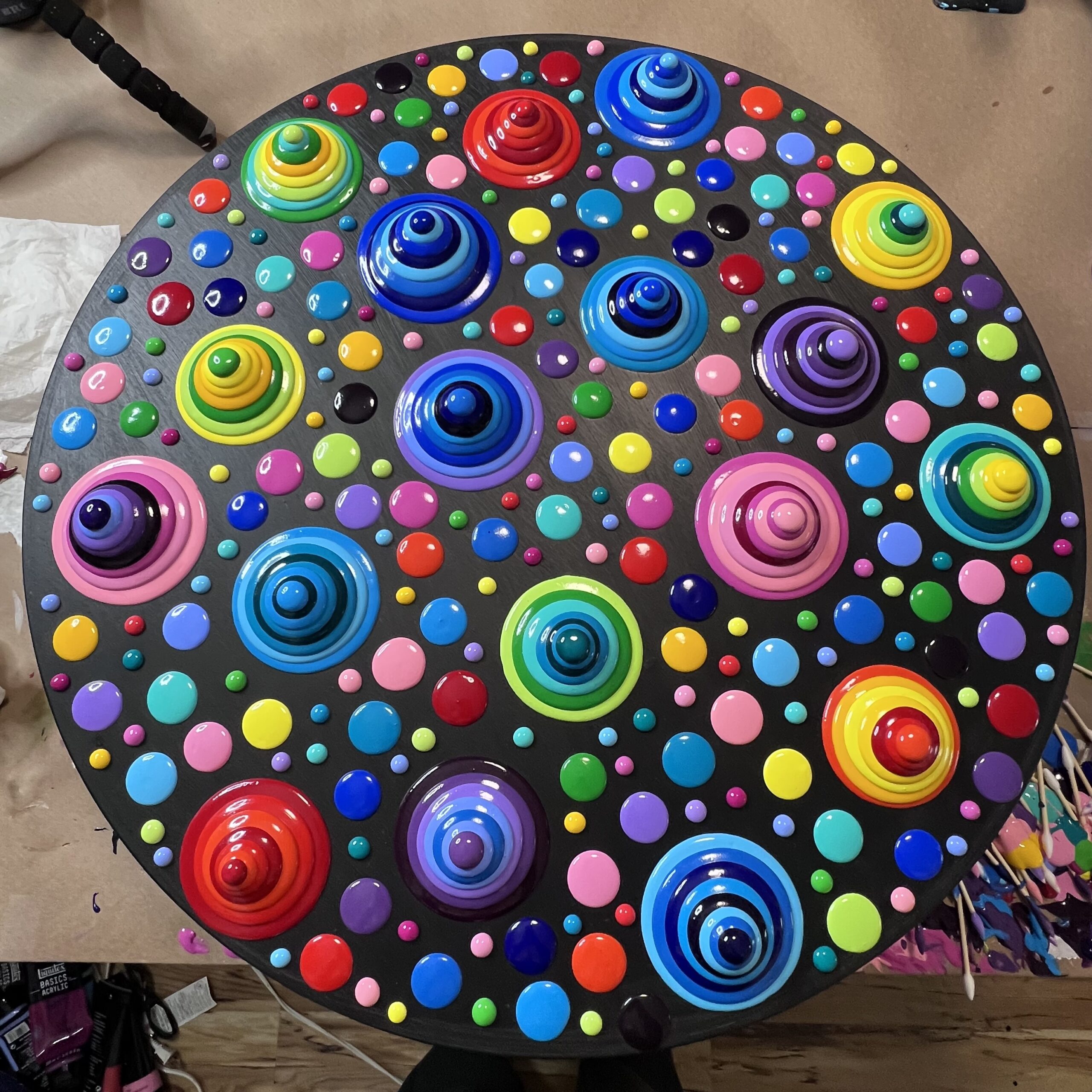 IN PRODUCTION Blob Art; 26-Color Round Blob Painting - Furst Art Studio